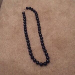 Large black bead necklace